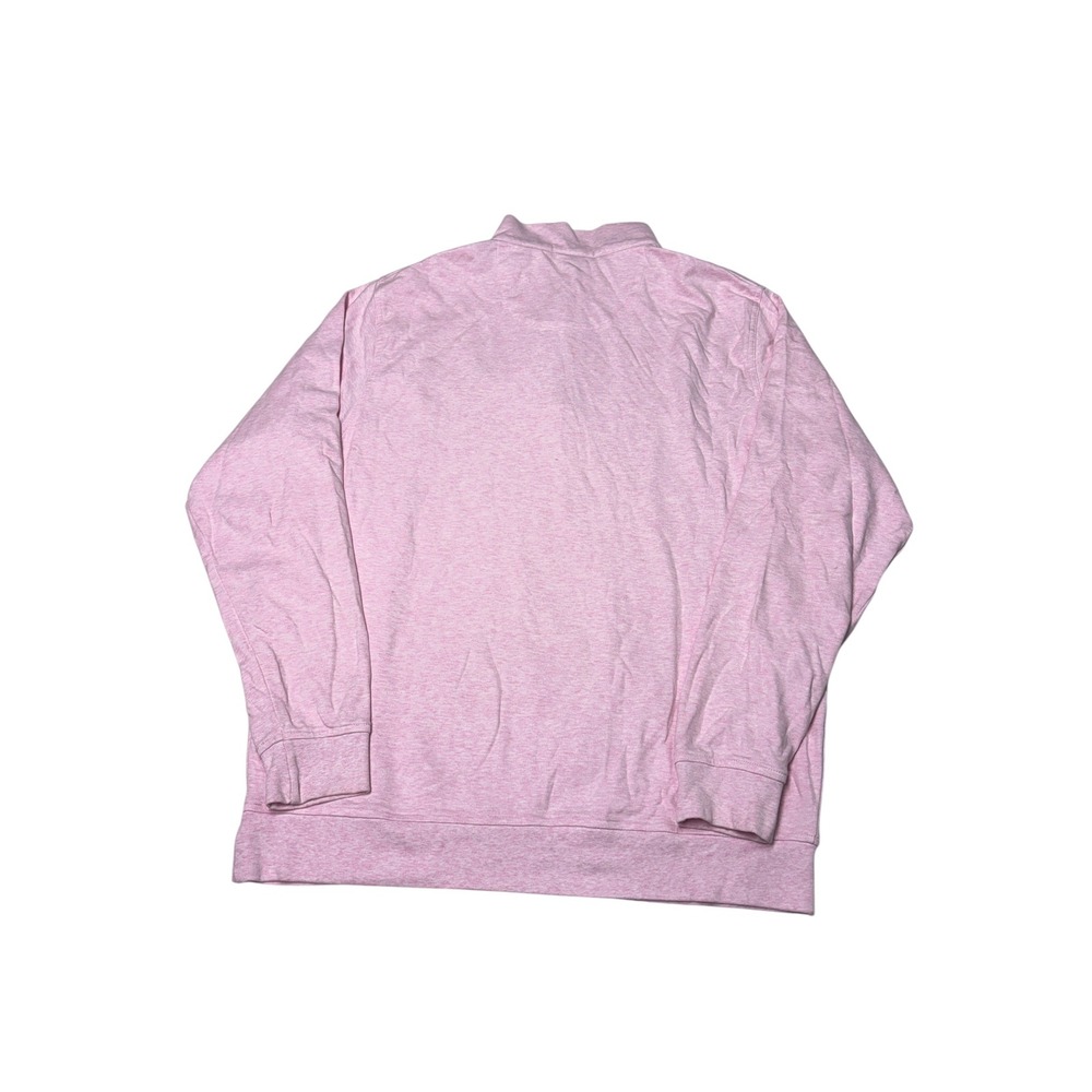 Peter Millar x Bandon Preserve Mens Pink Cotton 1/4 Zip Pullover Golf Sweater L - Picture 6 of 10